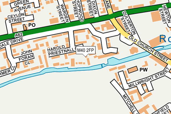 M40 2FP map - OS OpenMap – Local (Ordnance Survey)