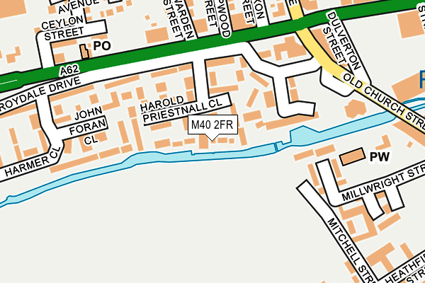 M40 2FR map - OS OpenMap – Local (Ordnance Survey)
