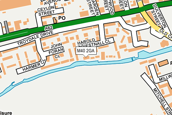 M40 2GA map - OS OpenMap – Local (Ordnance Survey)