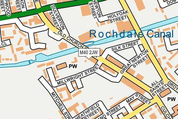 M40 2JW map - OS OpenMap – Local (Ordnance Survey)