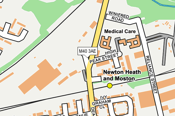 M40 3AE map - OS OpenMap – Local (Ordnance Survey)