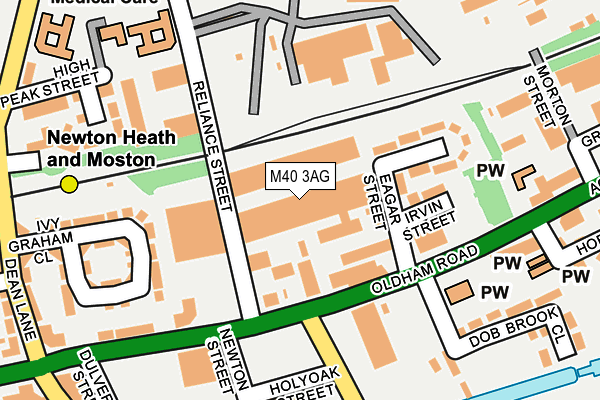 M40 3AG map - OS OpenMap – Local (Ordnance Survey)