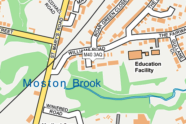 M40 3AQ map - OS OpenMap – Local (Ordnance Survey)