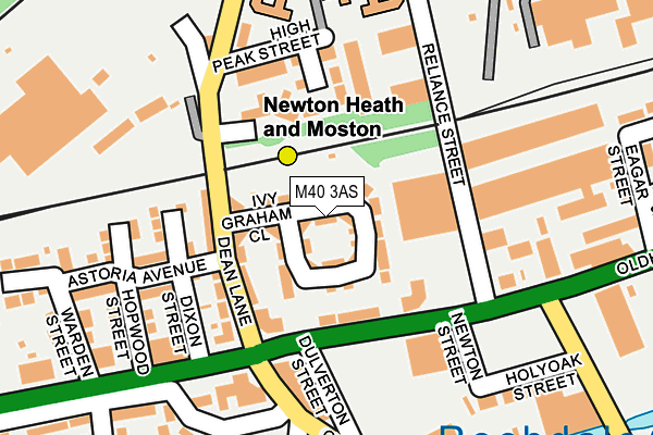 M40 3AS map - OS OpenMap – Local (Ordnance Survey)