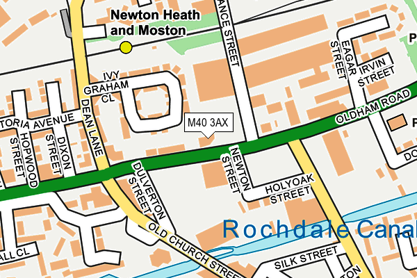 M40 3AX map - OS OpenMap – Local (Ordnance Survey)