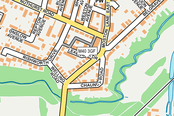 M40 3GF map - OS OpenMap – Local (Ordnance Survey)