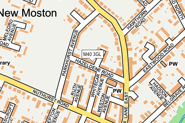 M40 3GL map - OS OpenMap – Local (Ordnance Survey)