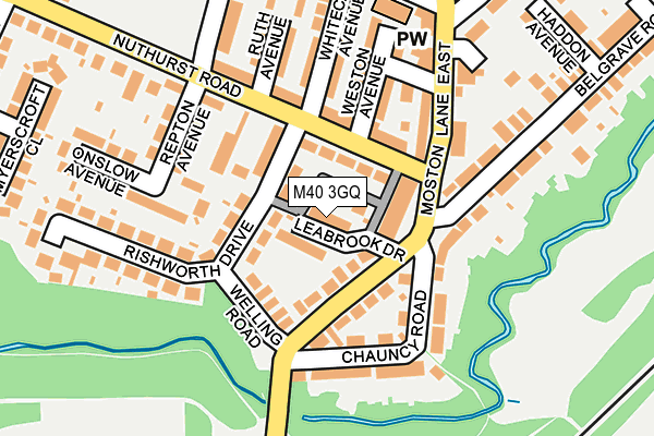 M40 3GQ map - OS OpenMap – Local (Ordnance Survey)