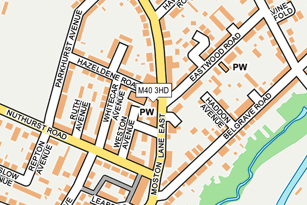 M40 3HD map - OS OpenMap – Local (Ordnance Survey)