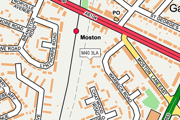 M40 3LA map - OS OpenMap – Local (Ordnance Survey)