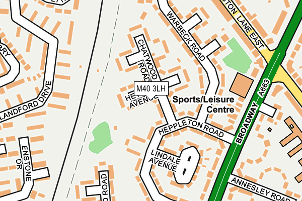 M40 3LH map - OS OpenMap – Local (Ordnance Survey)