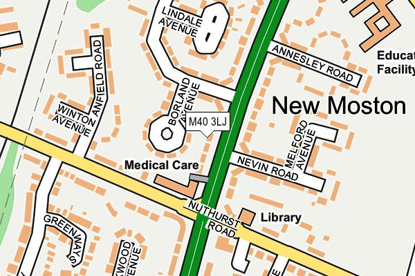 M40 3LJ map - OS OpenMap – Local (Ordnance Survey)