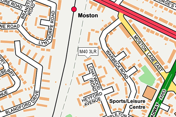 M40 3LR map - OS OpenMap – Local (Ordnance Survey)