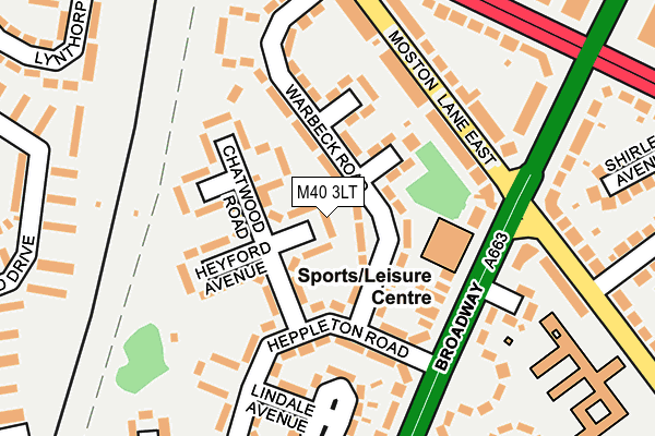 M40 3LT map - OS OpenMap – Local (Ordnance Survey)