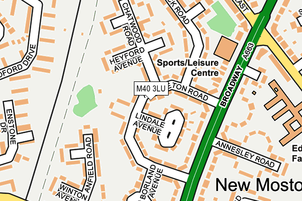 M40 3LU map - OS OpenMap – Local (Ordnance Survey)