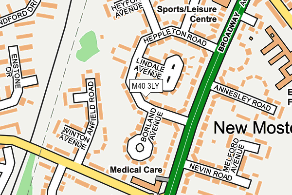 M40 3LY map - OS OpenMap – Local (Ordnance Survey)