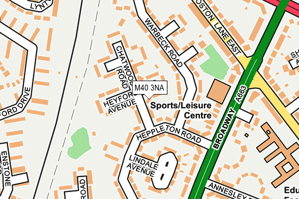 M40 3NA map - OS OpenMap – Local (Ordnance Survey)