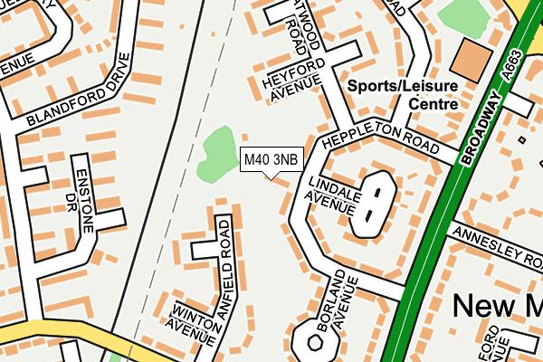 M40 3NB map - OS OpenMap – Local (Ordnance Survey)