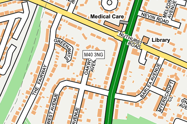 M40 3NG map - OS OpenMap – Local (Ordnance Survey)