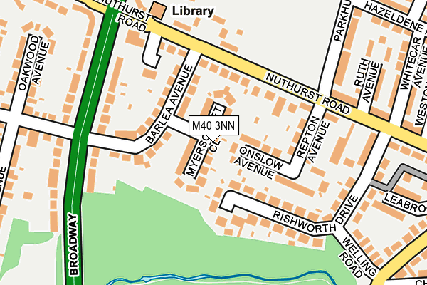 M40 3NN map - OS OpenMap – Local (Ordnance Survey)