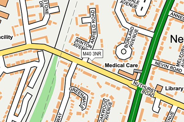 M40 3NR map - OS OpenMap – Local (Ordnance Survey)