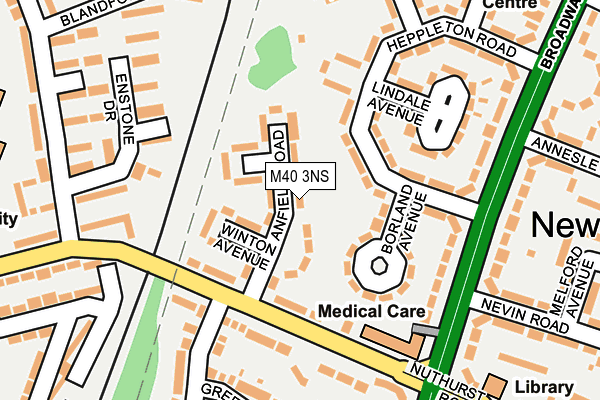 M40 3NS map - OS OpenMap – Local (Ordnance Survey)