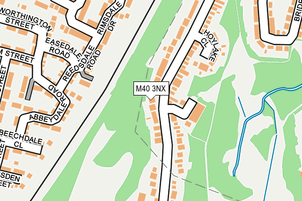 M40 3NX map - OS OpenMap – Local (Ordnance Survey)