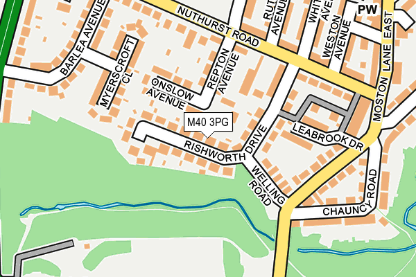 M40 3PG map - OS OpenMap – Local (Ordnance Survey)