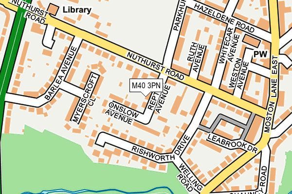 M40 3PN map - OS OpenMap – Local (Ordnance Survey)