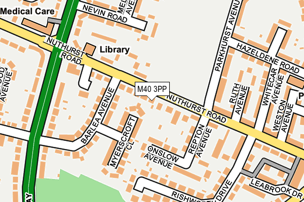 M40 3PP map - OS OpenMap – Local (Ordnance Survey)