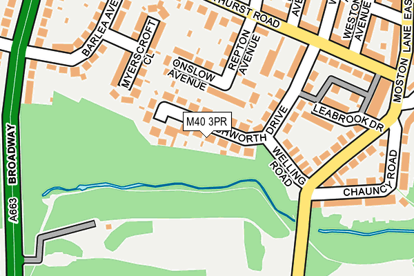 M40 3PR map - OS OpenMap – Local (Ordnance Survey)