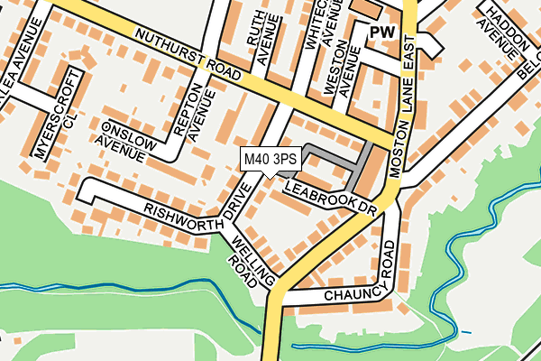 M40 3PS map - OS OpenMap – Local (Ordnance Survey)