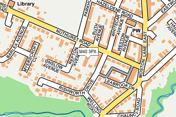 M40 3PX map - OS OpenMap – Local (Ordnance Survey)
