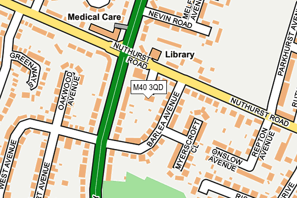 M40 3QD map - OS OpenMap – Local (Ordnance Survey)