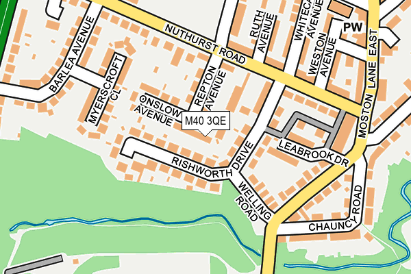 M40 3QE map - OS OpenMap – Local (Ordnance Survey)