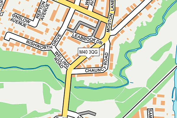 M40 3QG map - OS OpenMap – Local (Ordnance Survey)