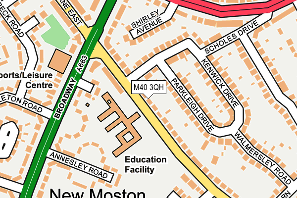 M40 3QH map - OS OpenMap – Local (Ordnance Survey)