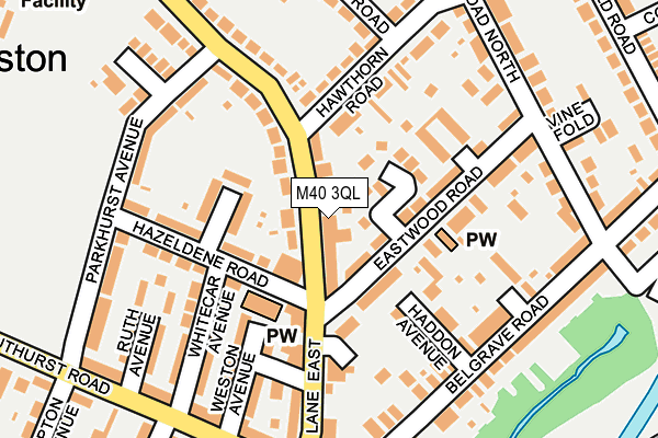 M40 3QL map - OS OpenMap – Local (Ordnance Survey)