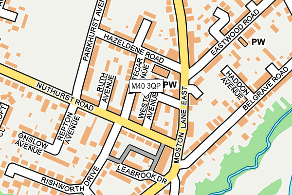 M40 3QP map - OS OpenMap – Local (Ordnance Survey)