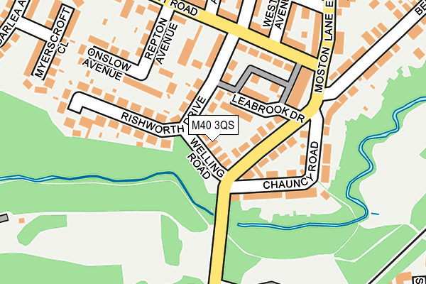 M40 3QS map - OS OpenMap – Local (Ordnance Survey)