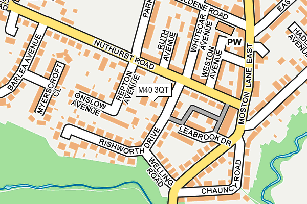 M40 3QT map - OS OpenMap – Local (Ordnance Survey)