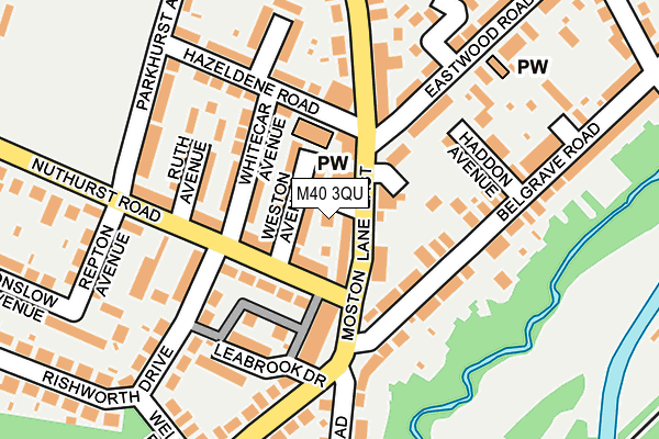 M40 3QU map - OS OpenMap – Local (Ordnance Survey)