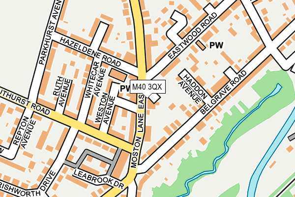 M40 3QX map - OS OpenMap – Local (Ordnance Survey)