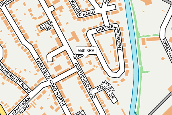 M40 3RA map - OS OpenMap – Local (Ordnance Survey)