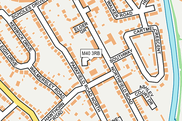 M40 3RB map - OS OpenMap – Local (Ordnance Survey)