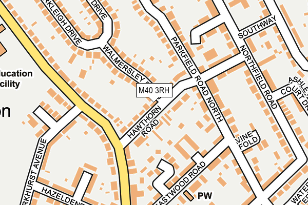 M40 3RH map - OS OpenMap – Local (Ordnance Survey)