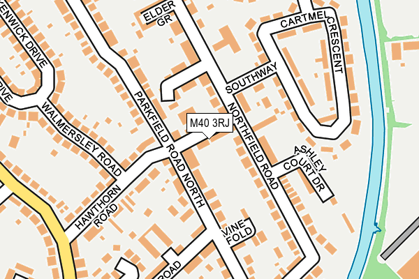 M40 3RJ map - OS OpenMap – Local (Ordnance Survey)