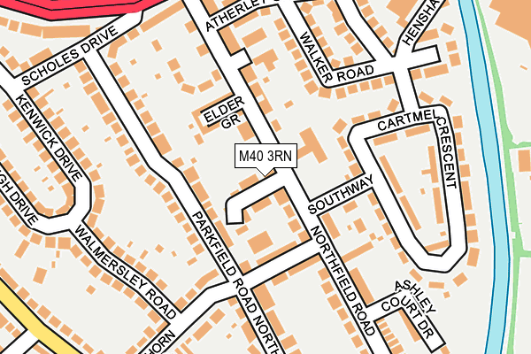 M40 3RN map - OS OpenMap – Local (Ordnance Survey)