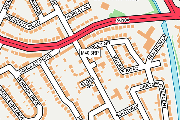 M40 3RP map - OS OpenMap – Local (Ordnance Survey)