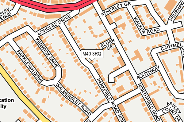 M40 3RQ map - OS OpenMap – Local (Ordnance Survey)